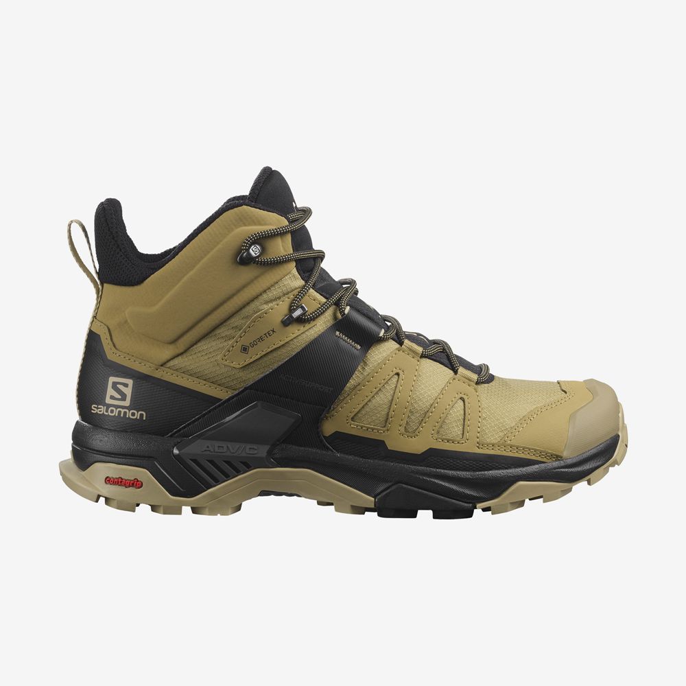 Bottes De Randonnée Salomon Homme Kaki - Salomon X ULTRA 4 MID GORE-TEX - France (9608-WIEAM)